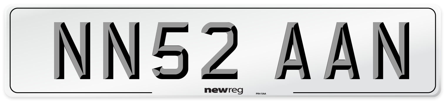 NN52 AAN Number Plate from New Reg